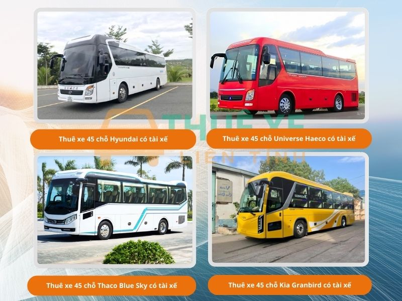 Các dòng xe 45 chỗ cho thuê có tài xế tại Thuê Xe Liên Tỉnh